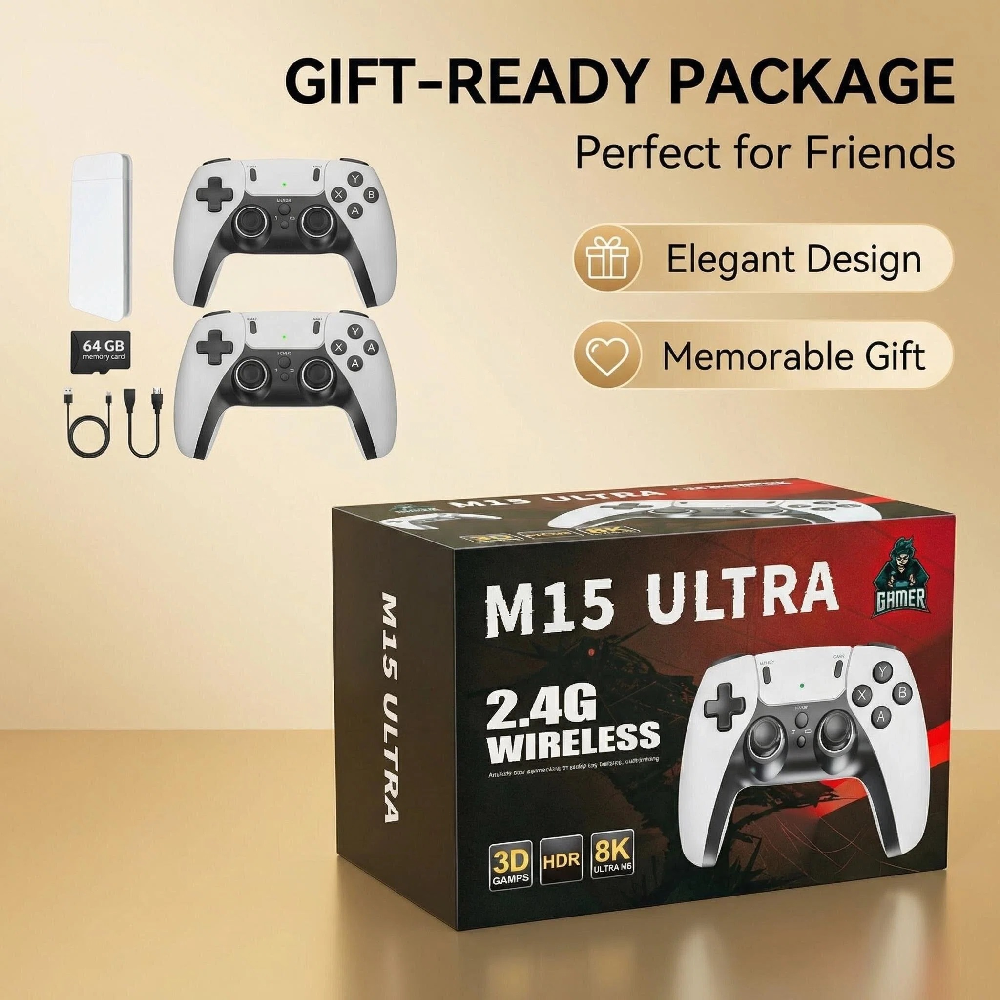 Gaming Console Mini - M15 Ultra 2.4G Kablosuz Oyun Konsolu