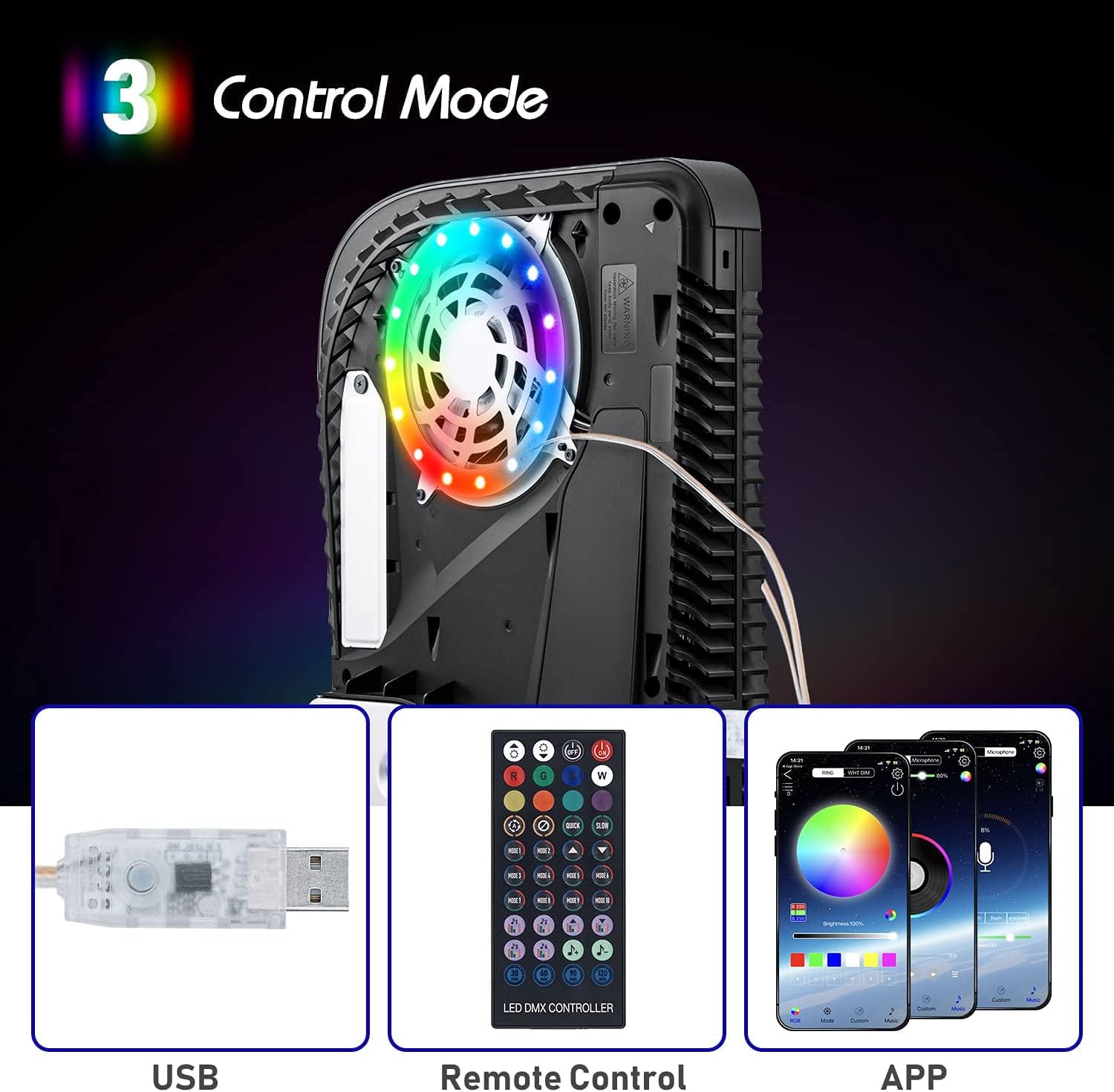 Sony Console Ps5 Slim - PS5 Pro/Slim/Fat Orijinal Konsolu İçin RGB