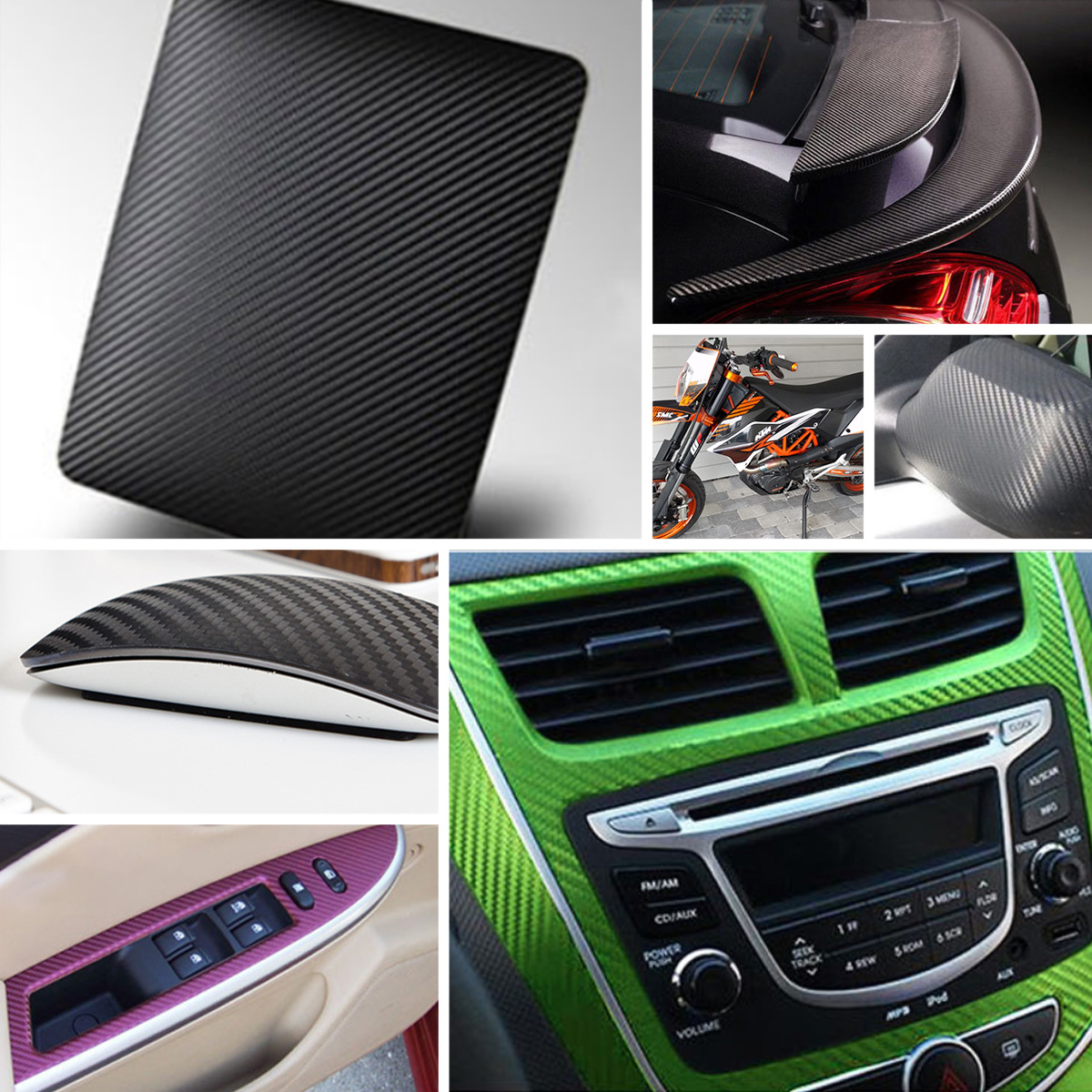Karbon Fiber vinil folyo Film  - Console Skin Wrap incelemesi ve fiyatı