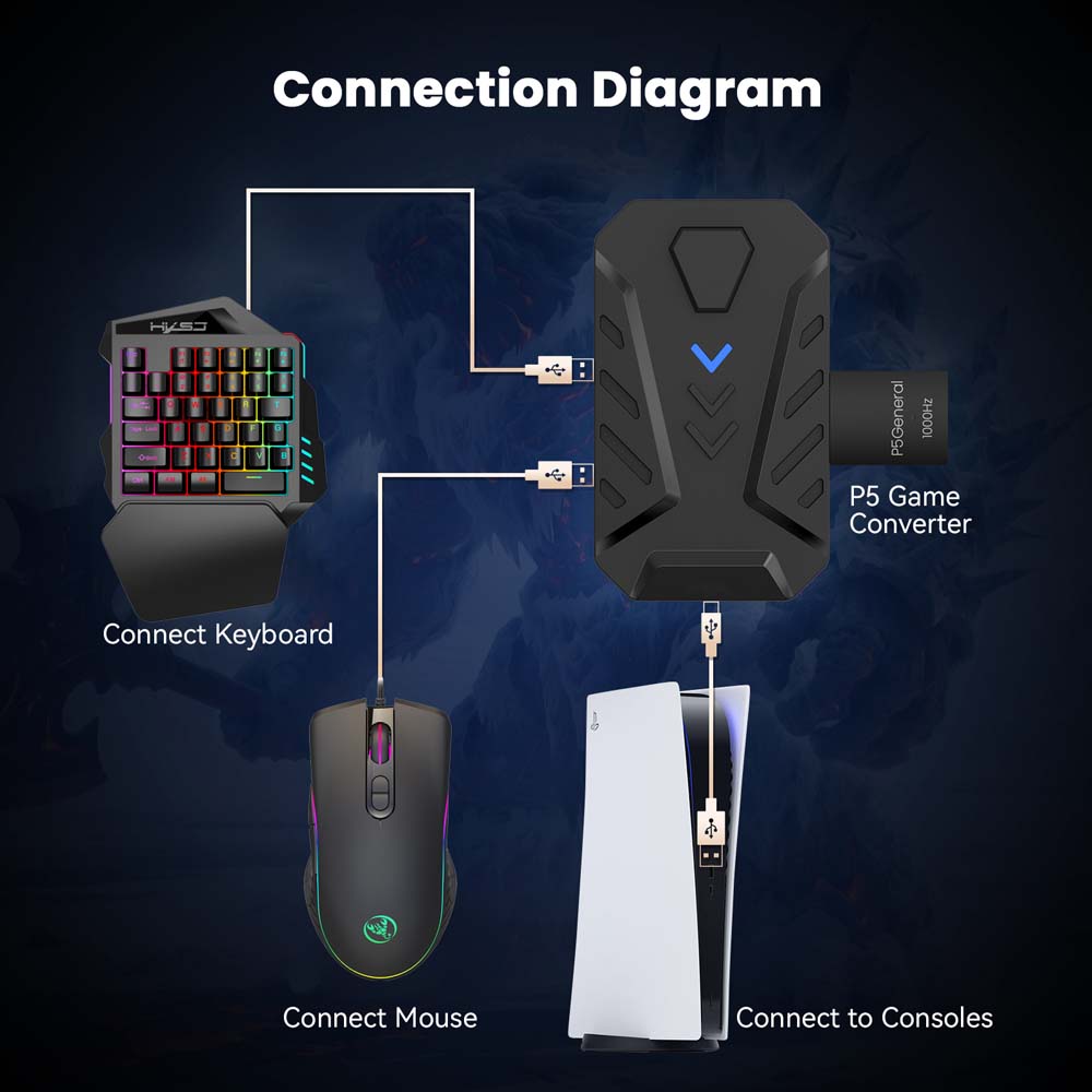 PS5 için oyun klavyesi fare ko - Gaming Console Usb incelemesi ve fiyatı